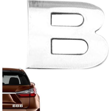 Autocollants de lettres adhésives, emblèmes et badges de voiture Lettre 3D Imperméable et résistant à la décoloration pour pare-chocs de voiture Autocollants de robustes, Alph (1/5)