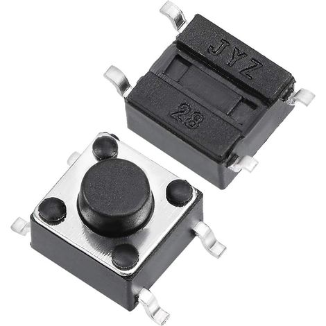 6x6x5mm Panneau momentané CMS CMS PCB Monté 4 SPST Interrupteur Tact 50PCS (1/4)