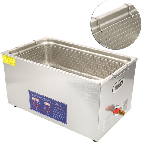 Machine à laver à ultrasons avec minuterie numérique et chauffage pour le nettoyage de bijoux PS‑80AEU, prise 220 V (1/5)