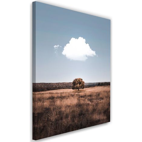 Tableau sur toile Champ avec arbre Paysage 60x90 (1/5)