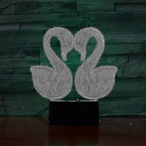 Lampe de chevet LED 3D pour couple, idéale pour les enfants.