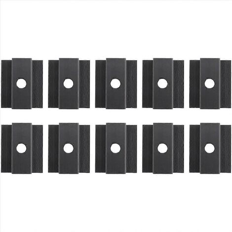 10 x Zentrale Montagehalterung für Photovoltaik-Solarmodule, schwarz, Montagehalterung für Module aller Rahmenhöhen, Unterstützung für Solarmodule f()