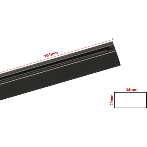 Sistema Illuminazione Binario Monofase Nero, Binario Connettori Giunti (Binario 2M)