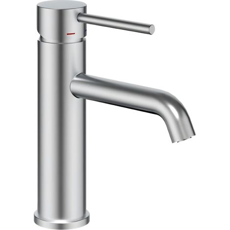Rubinetto lavabo monocomando jazz ottone montag rapido nickel spazzolato piletta (1/5)