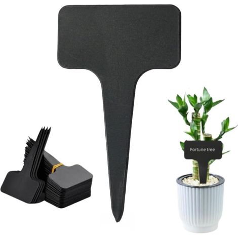 Lot de 200 Étiquettes,ur T, Plastique PVC, Résistant Eau, Jardin Potager Serre