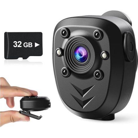 1080P Körperkamera Versteckt, kabellos 32 GB Nachtsicht Rekorder für Sicherheit, Zuhause und draußen (1/5)