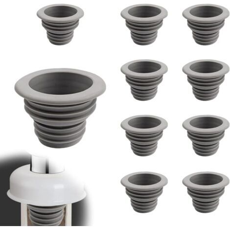 royaluxe-10 Pièces Bouchon Etancheite Machine Laver , Gris Tuyau Vidange Déodorant , Tuyau Bouchon D'Étanchéité, Anti Reflux Anti Taches, pour Machines (1/5)