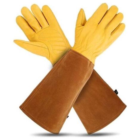 PA Gants De Jardinage En Cuir Taille L Résistants Aux Épines Et Coupures Pour Élagage Roses (1/4)