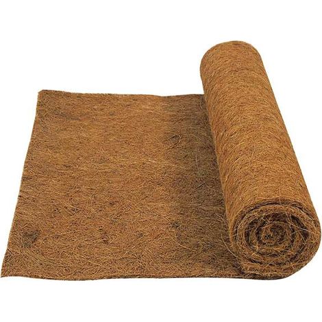 Natte en fibres de coco 800 gr/m² – Paillage pour plantes – Format rouleau 0.50m x 1.50m – Protège du gel et des vents glacés – Nature