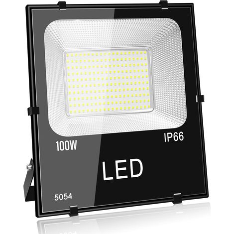 LED Lumières d'inondation 100W 10000lm Stade Sécurité extérieure LED Arena Lights 80V-240V 6000K Éclairage commercial blanc pour les champs de sport et chefs de jardin Parking, IP66 (1/5)