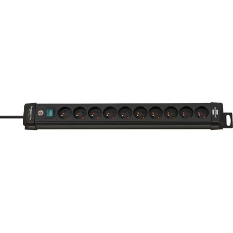 MULTIPRISE PREMIUM-LINE 10 PRISES NOIR 3,00 M H05VV-F 3G1,5 TYPE E BRENNENSTUHL 1951104100 (1/4)