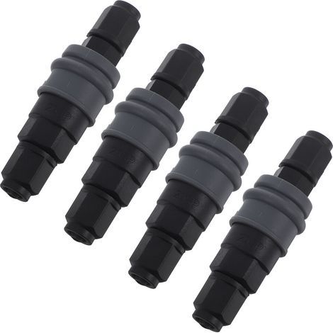 4Paires Connecteurs Pneumatiques Plastacier Noir Coudés Rapide Sp20 (1/2)