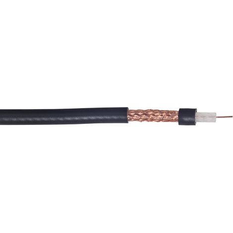 Câble coaxial RG59 RS PRO, Noir, 100m ( Prix pour Bobine de 100 Mètres )
