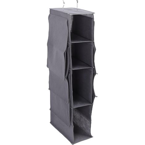 Hanging Handbag Organizer, Handbag Storage Organizer, Hanging Closet Organizer for Bags, 4-Layer Dustproof Storage Bag with Durable Fabric (Grey) (1/5)