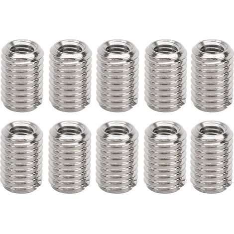 10 Stück Gewindereparaturmuttern aus Edelstahl, Befestigungszubehör M5 x 0,8 mm, M8 x 1,25 mm, 12 mm