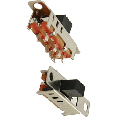 5 pièces x mm Knopf 8 broches 3 positions 2P3T DP3T Interrupteur de panneau 0,5 A 50 V CC