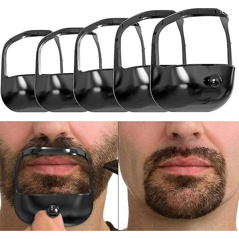 Gabarit de rasage pour bouc en 5 tailles - Guide de mise en forme et de stylisme de la barbe pour hommes (1/4)