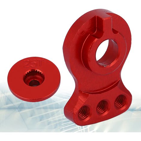 Anneau de direction en métal 25T pour voiture RC 1/10 1/8, bras d'engrenage en acier (Type S, N10220R Rouge) (1/5)