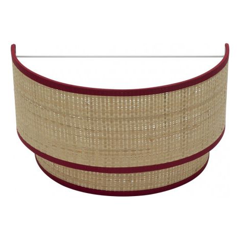 Applicare Roque 1xe27 Naturale/rosso 17x30x15 Cm