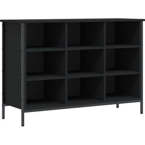 vidaXL Scarpiera Nera 100x35x70 cm in Legno Multistrato (1/5)