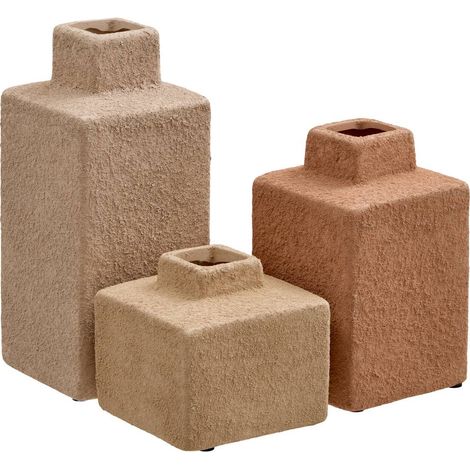 Lote de 3 jarrones individuales Rick, 22,3 cm de altura - Atmosphera créateur d'intérieur (1/5)