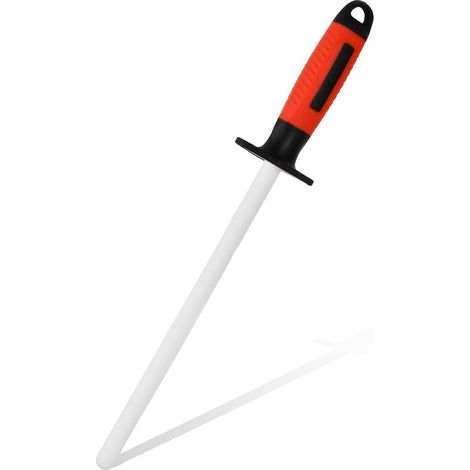 Diamant-Wetzstahl, 39 cm Körnung, professioneller Wetzstahl, Keramik-Wetzstab, Komfortgriff, Messerschärfer, ideal für Koch- und Metzgermesser (1/5)