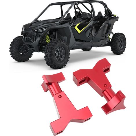 Support de tube de cric de levage rouge « 1-2,5 » (rond/carré) compatible avec Jeep RZR Offroad Polaris (1/5)