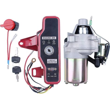 Kit Clé de Démarreur, Interrupteur d'Allumage pour Honda GX160 GX200 Chinois 168F 170F 2KW 3KW 5.5HP 6.5HP Moteur à Essence (1/5)
