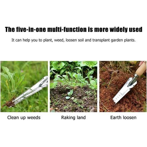 Gartengeräte - Unkrautstecher, Gartenschaufeln - Gartengeräte und Zubehör - Braune multifunktionale Metallschaufel (1/4)