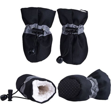 Scarpe antiscivolo per cani, stivali per cani, protezioni per le zampe, questi stivali (neri) (1/4)
