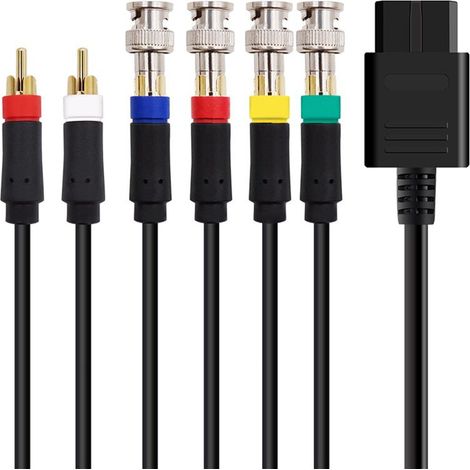 Câble vidéo composite RGB/RGBS pour consoles de jeux vidéo N64, SFC, SNES et NGC - Câble vidéo composite haute stabilité (1/4)