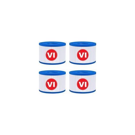 VI-Filter für Spa, VI-Filterkartusche für Schwimmbecken, VI-Filterkartusche – kompatibel mit Bestway 58323E, kompatibel mit Coleman Saluspa 90427E, kompatibel mit Lay-Z-Spa (4 Stück) (1/5)