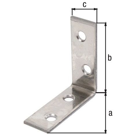 50 équerres de chaise 60 x 60 x 16mm inox - Alberts