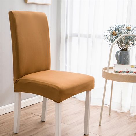 Housse De Chaise - Polyester Et Spandex - Élastique 360° - Antitaches - Pour Chaise De Salle À Manger Chambre Salon Cuisine - 1 Pièce (1/3)