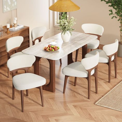 4 chaises à manger en bois massif,confortables et respirantes,adaptées à la salle à manger,au salon,aux cafés,style moderne,chenil,beige clair