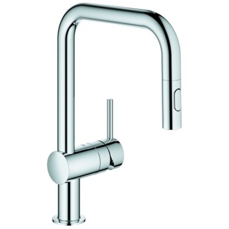 Grohe Minta - Spültischarmatur mit ausziehbarer Geschirrbrause, verchromt 32322002 (1/5)