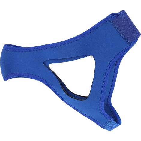 Bande Mentonnière Anti-Ronflement Ajustable et Confortable, Sangle de Soutien de la Mâchoire Respirante (Bleu) (1/5)