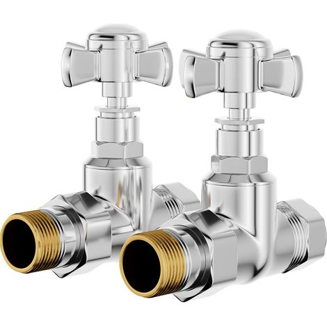 Dias Chrome Traditional Straight Radiator Valves (1/5)