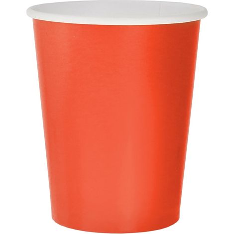 Bicchieri di carta rossi da 250 ml, 14 pezzi (1/2)