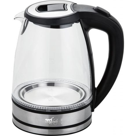 Melchioni MR Boil tetera eléctrica 1,7 L 2200 W Negro, Transparente