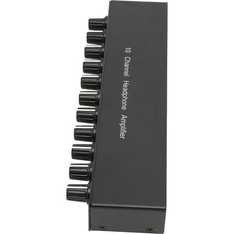 Amplificateur Audio 10 Canaux, Splitter Casque avec Entrée 3.5mm, Alimentation 100-240V UE, Distributeur Audio pour Écouteurs Multiples (1/5)