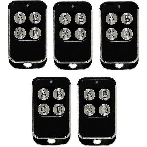 Télécommande RF à code tournant 433 MHz, compatible avec les portes de garage automatiques, lot de 5. WHBYV (1/4)
