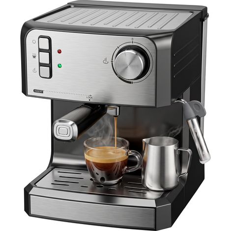HOMCOM Espresso Machine, 20-Bar, 1.6 L Tank, Black
