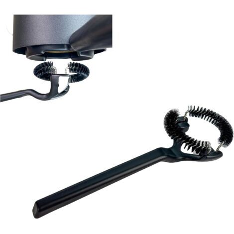 Spazzola per la pulizia, 58 mm, per macchine da caffè espresso, con setole in nylon rimovibili e rotazione a 360°. (1/5)
