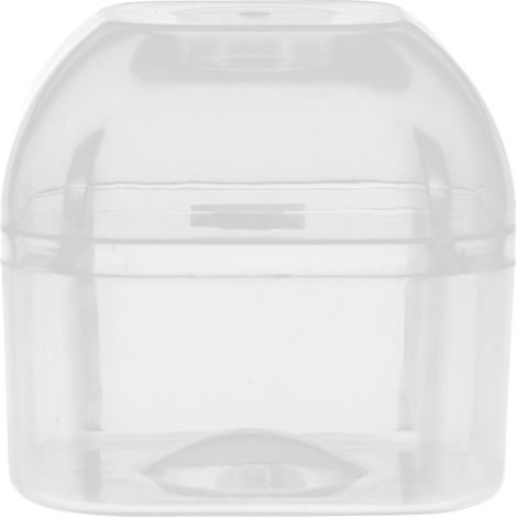 Lot de 2 Coffret Transparent pour Exercice Mâchoire, Boîtier de Rangement Visible pour Entraîneur Facial 5x5x5cm (1/5)