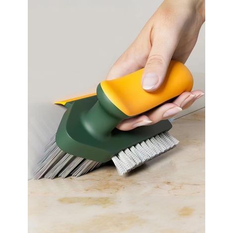 Brosse nettoyage interstices verte multi-surfaces, récureur solide pour joints carreaux salle de bain et sols sans rayures (1/5)