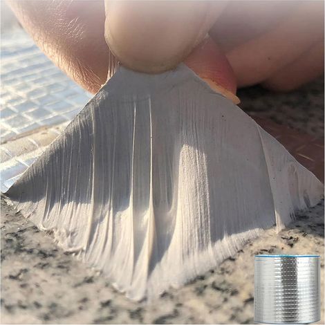 Waterproof Butyl Tape, Aluminum Sealing Tape for Leaks, Butyl Rubber Tape for Boat Repair, Pipe Sealing, Roof Crack, RV, Canopy, Sealing (1/5)