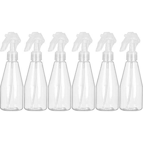 Flacon Spray Vide 200ml, Lot de 6 Vaporisateur Vide en plastique, Bouteille Pulverisateur Vide pour Désinfectant, Jardinage, Nettoyage (1/5)
