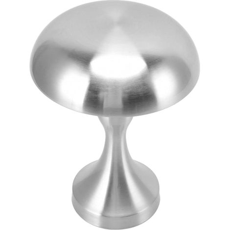 Lampe de table rechargeable en forme de champignon, 3 vitesses, température de couleur, tactile, variation d'intensité progressive, veilleuse pour la maison, argent (1/5)