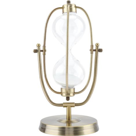 Sablier rotatif en verre transparent Horloge de sable Décor maison Cadeau Ornement de bureau 3 (1/5)